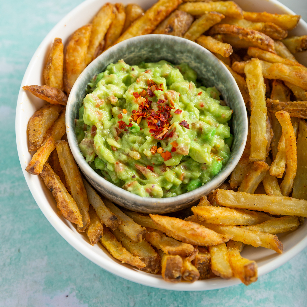 Patatas al horno con guacamole