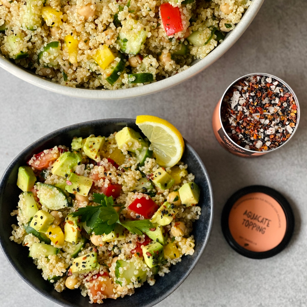 Ensalada de quinoa con aguacate