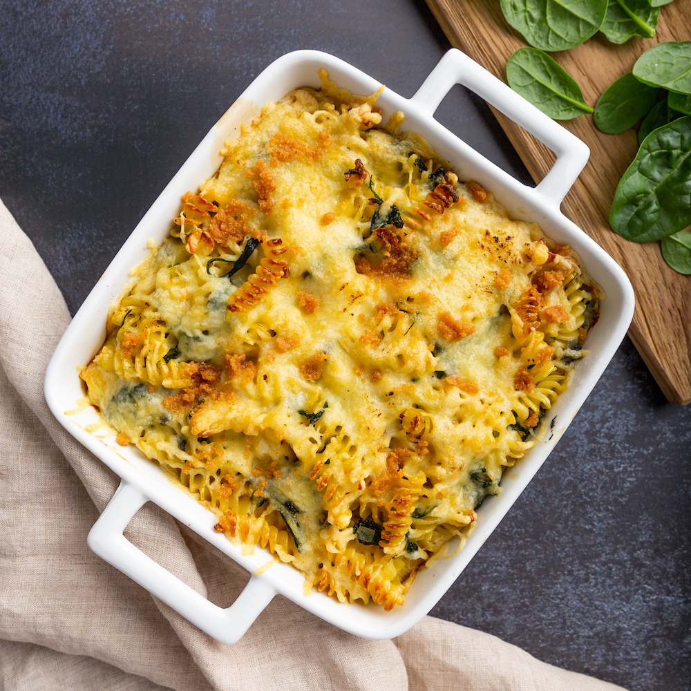 Pasta Alfredo al horno