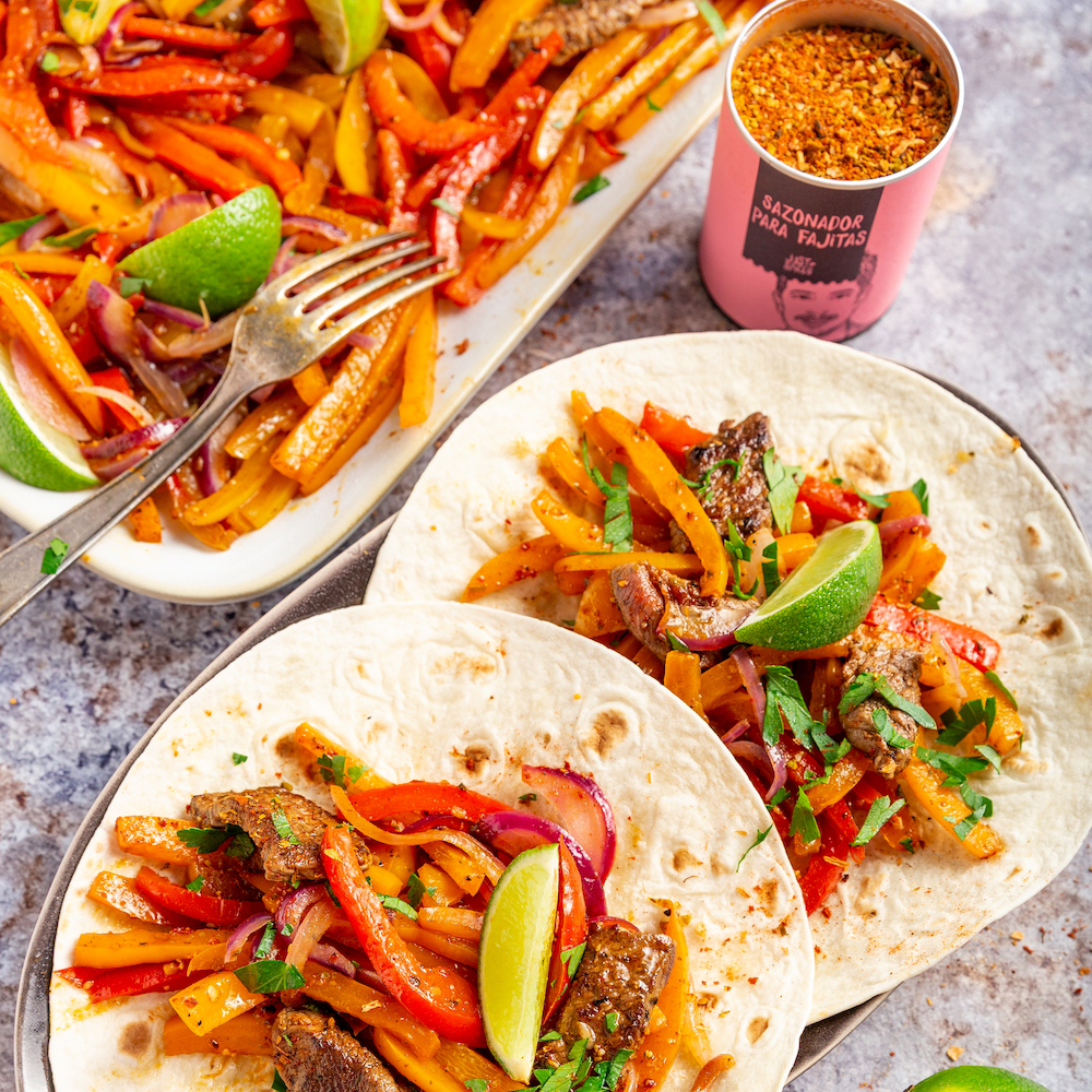 Fajitas de ternera Receta JUST SPICES