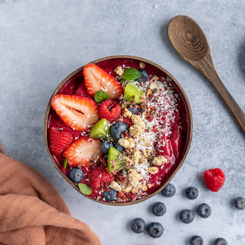 Smoothie bowl con granola Receta JUST SPICES
