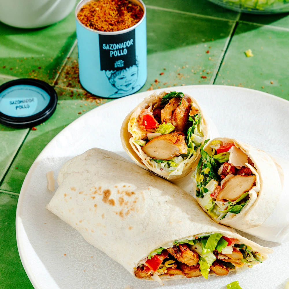 Wrap de pollo vegano