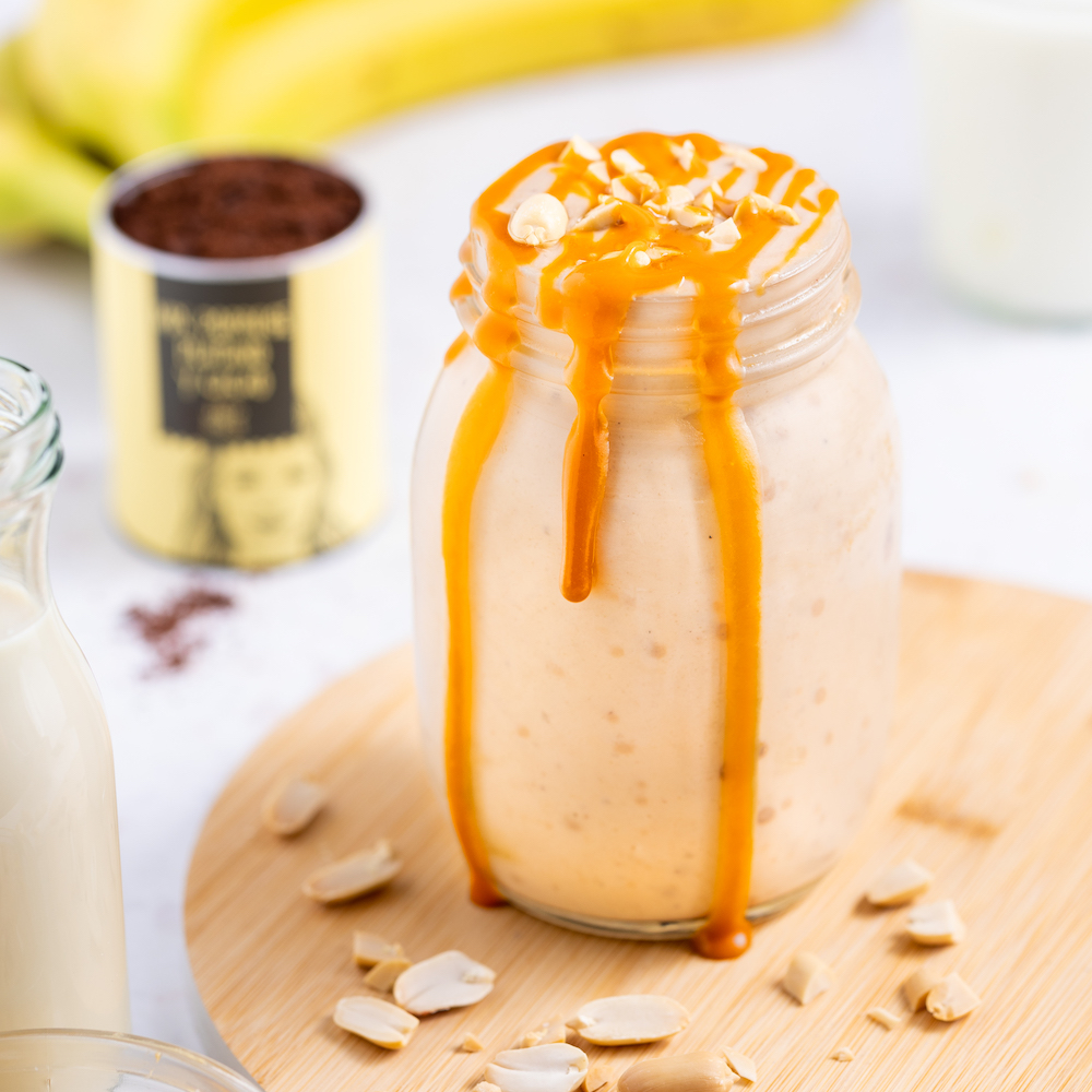 Batido con crema de cacahuete