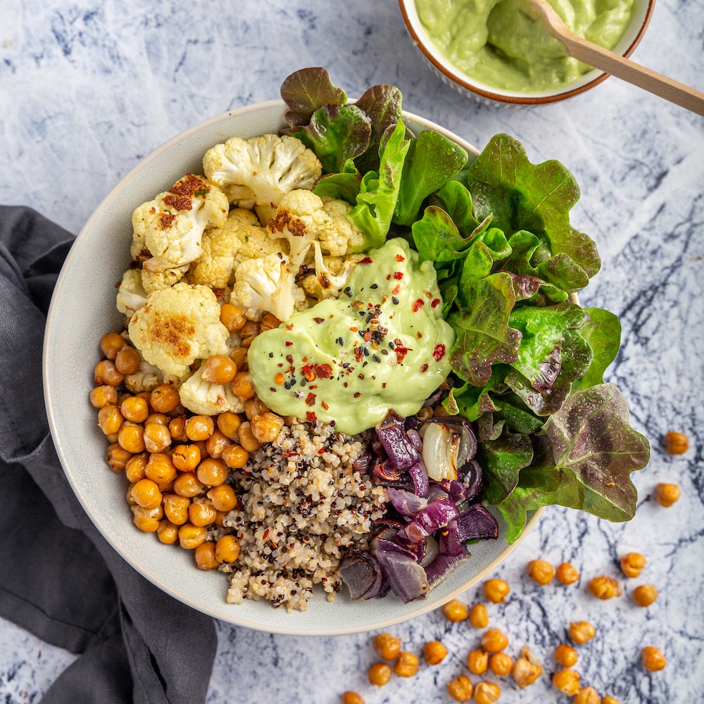 Bowl vegano de coliflor