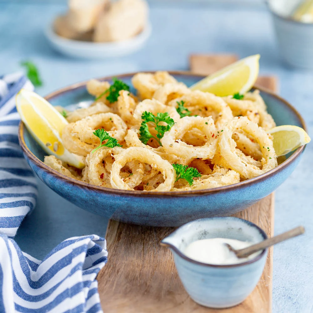 Calamares en freidora de aire