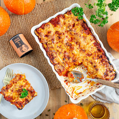 Canelones de calabaza y ricotta