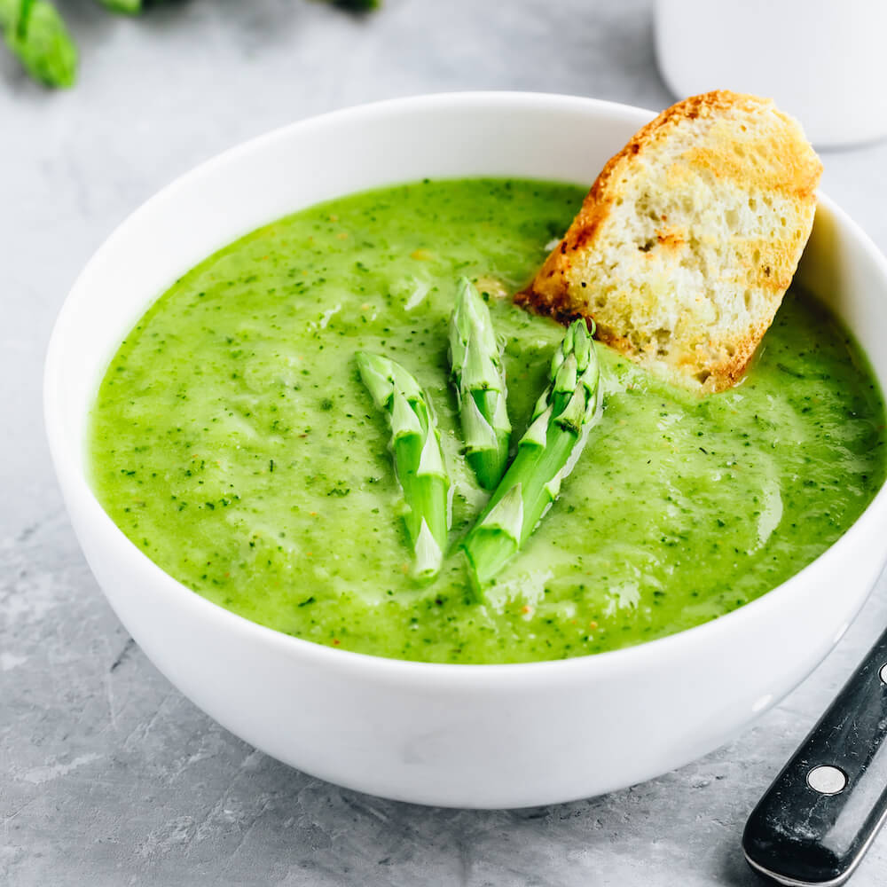 Crema de espárragos verdes