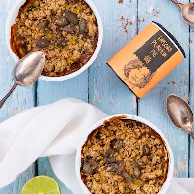 Crumble de manzana y calabaza