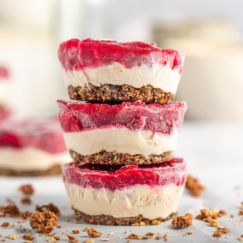 Minicheesecakes veganas sin horno