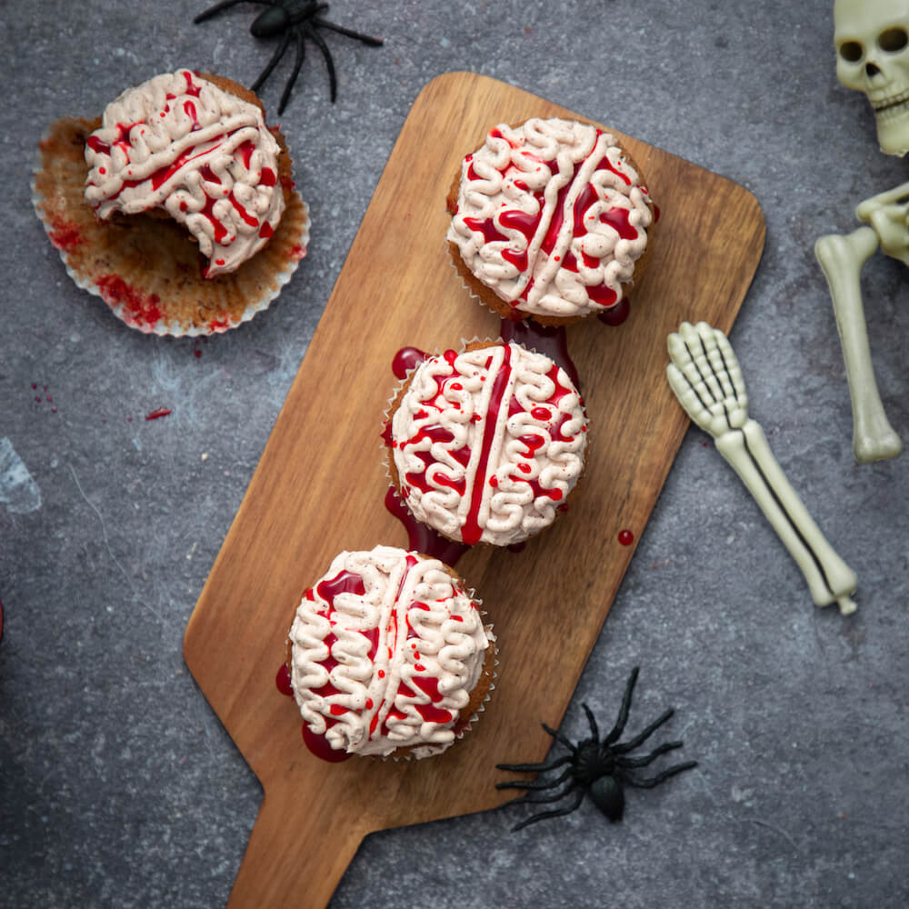 Muffins de cerebro para Halloween