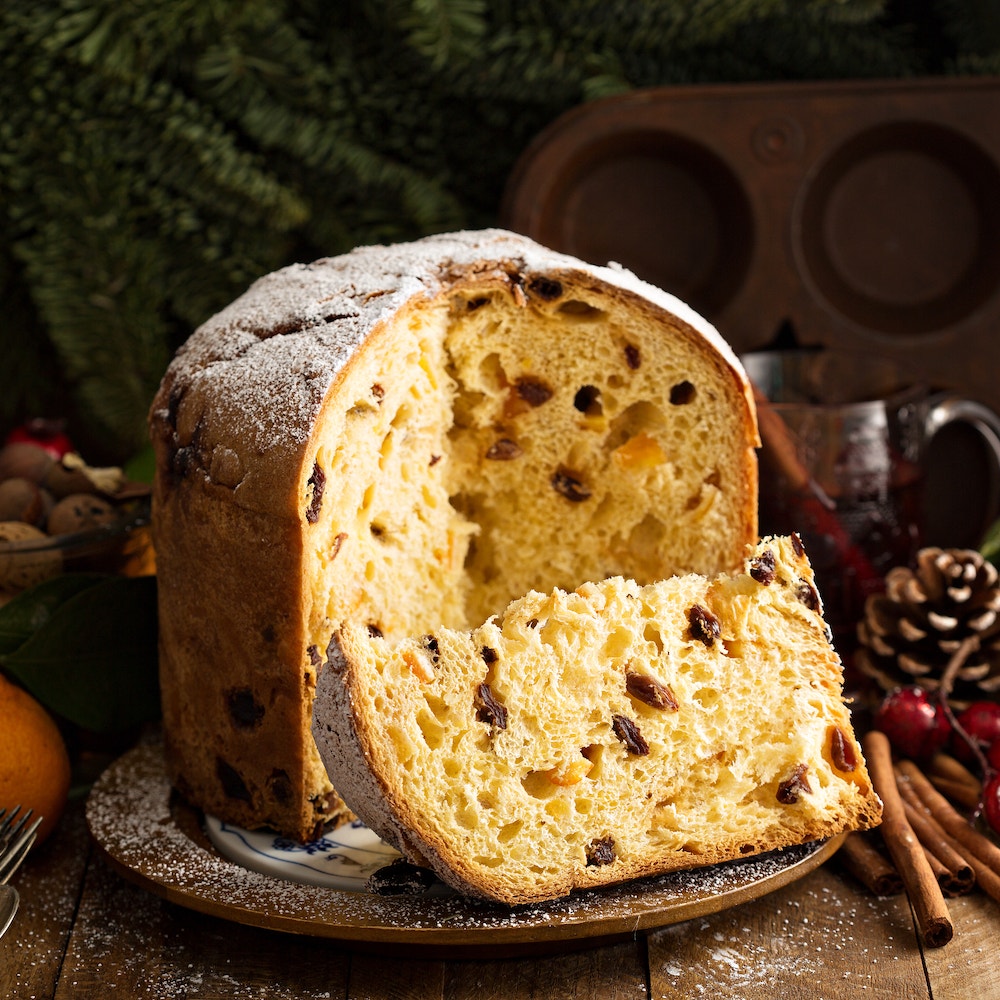 Panettone con chocolate y arándanos. Receta de Navidad