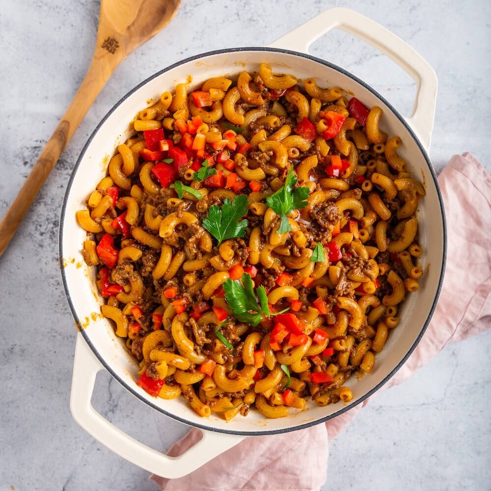 Pasta con carne picada