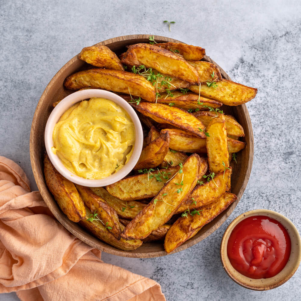 Patatas fritas en freidora de aire, Receta