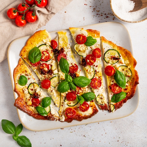 Pizza de verduras low-carb
