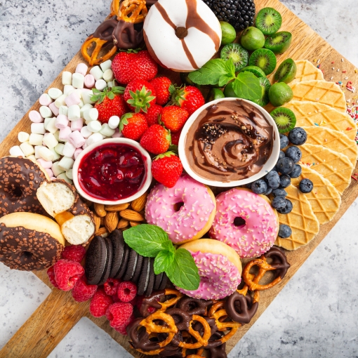 Tabla de snacks dulces