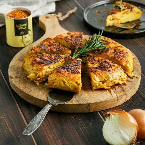 Tortilla de patatas jugosa