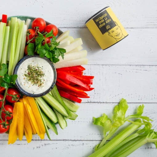 Crudité de verduras con dips