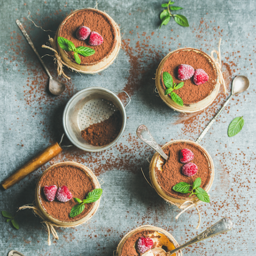 Tiramisú de manzana asada