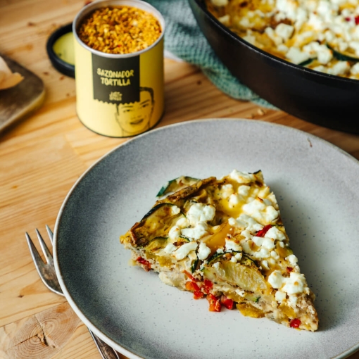 Frittata de verduras con feta