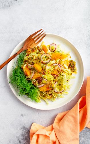 Menú navideño sencillo, ensalada de hinojo