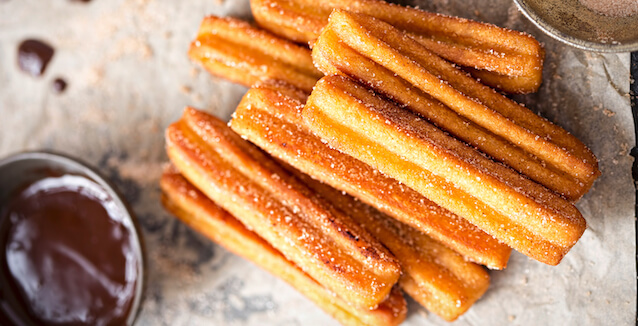 churros en freidora de aire