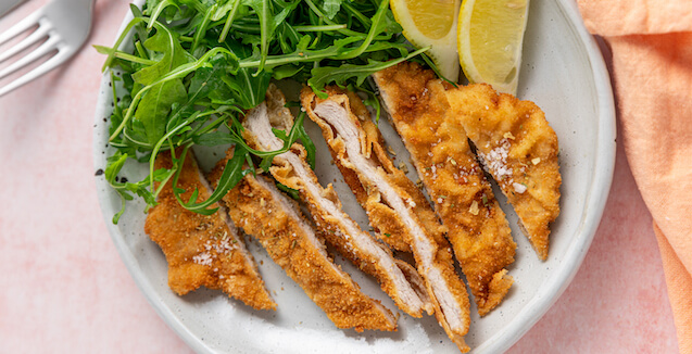 milanesa en freidora de aire