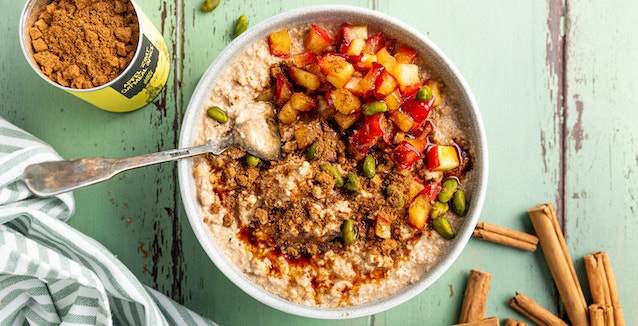 veganismo: porridge de manzana y canela